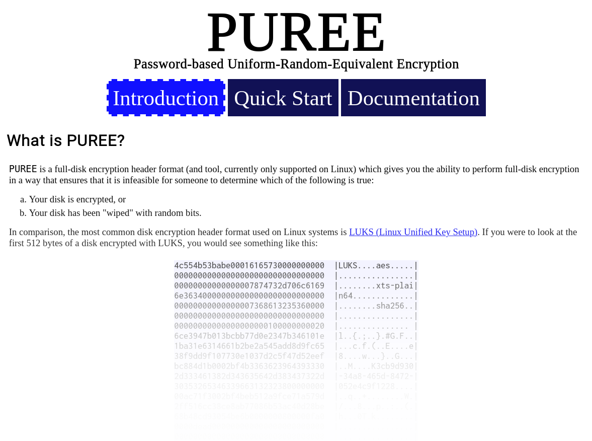 Image of puree.cc page.